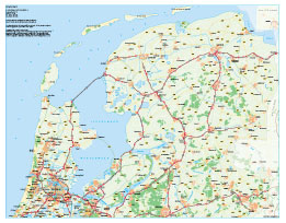 wandkaart van Noord Nederland