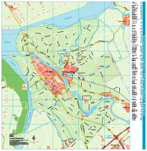 wandkaart van regio Kampen