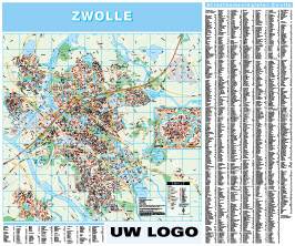 wandkaart van Zwolle